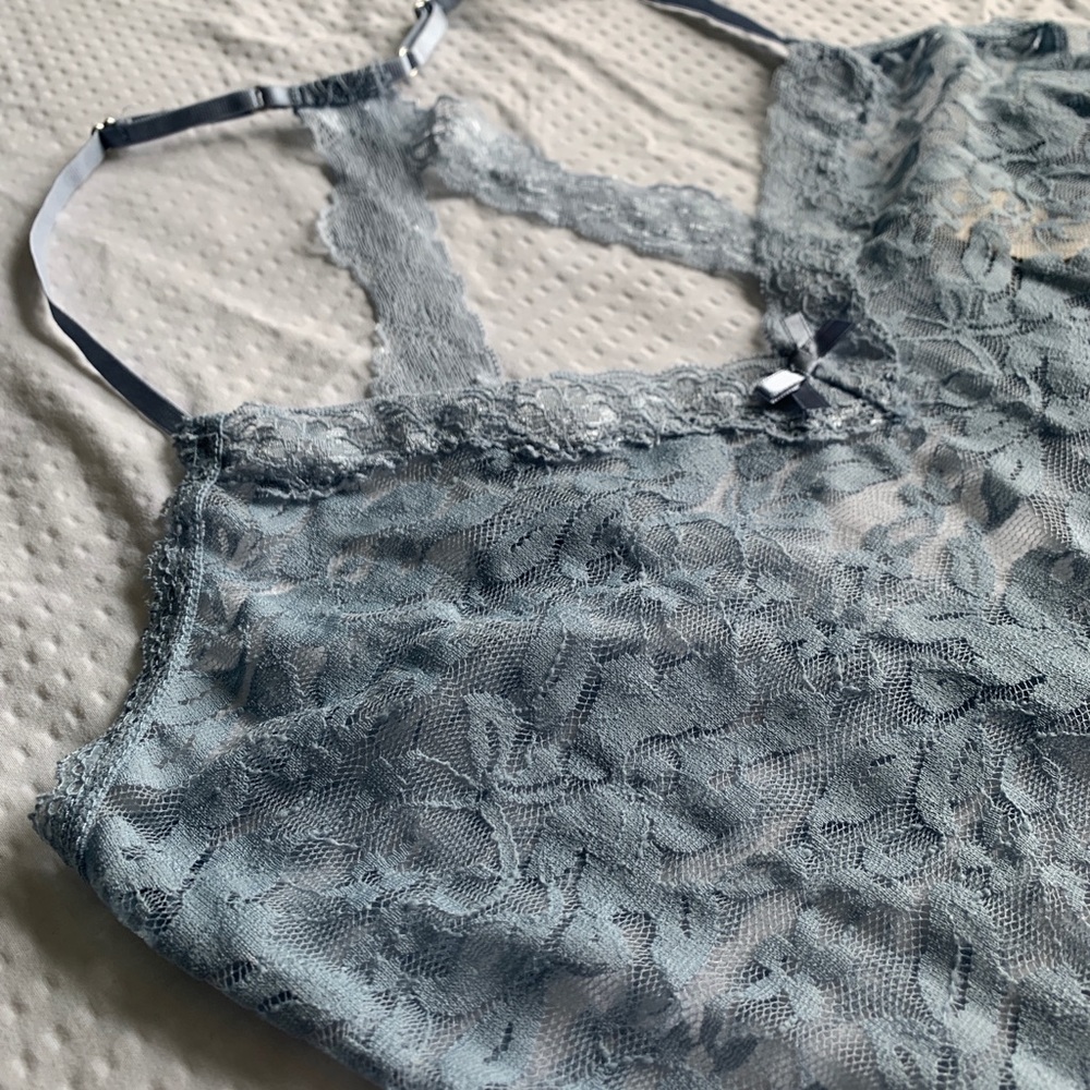 Sexy Light Blue Lace Lingerie Top